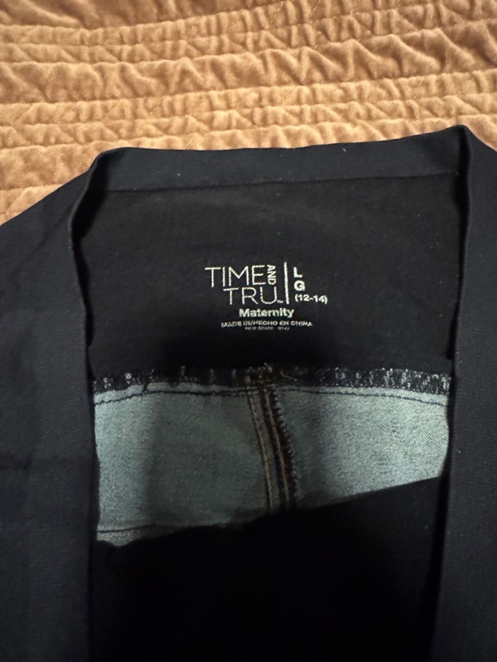 Time and Tru Black Skinny Maternity Jeans